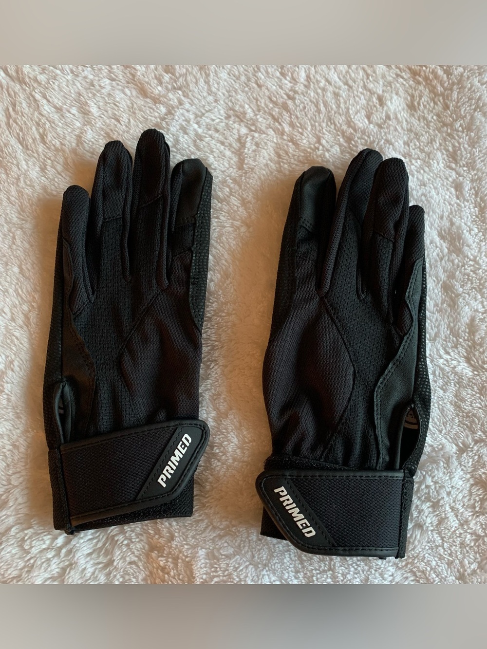 PRIMED Velocity Baseball/Softball Batting Gloves All Black (1 Pair) size youth M